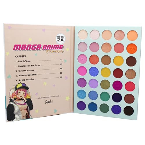 Rude Manga Anime 35 Eyeshadows Palette - Book 2A By Rude Cosmetics For Women - 1.34 Oz Eye Shadow