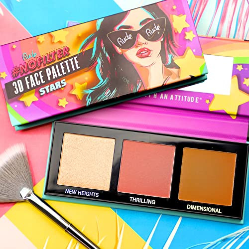 Rude Nofilter 3D Face Palette Stars