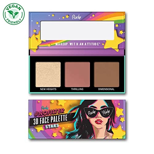 Rude Nofilter 3D Face Palette Stars