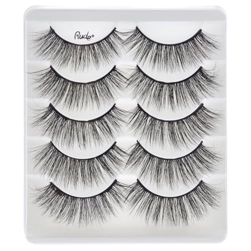 Rude Essential Faux Mink 3D Lashes - Captivating By Rude Cosmetics For Women 5 Pair Eyelashes