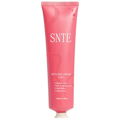 Samnyte 4-In-1 Styling Cream Hair Styling Cream For Slick Back Anti Frizz Hair Products For Smooth & Soft Add Shine Curl Defining Non-Greasy For Curly Frizzy Dry Travel Size