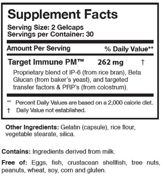 Researched Nutritionals Transfer Factor PlasMyc 60 Gelcaps