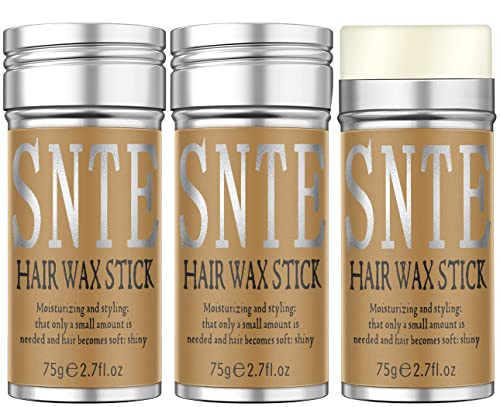 Samnyte Hair Wax Stick For Smoothing Flyaways & Taming Frizz 3Pcs - Slick Stick For Wigs Women & Baby Hair