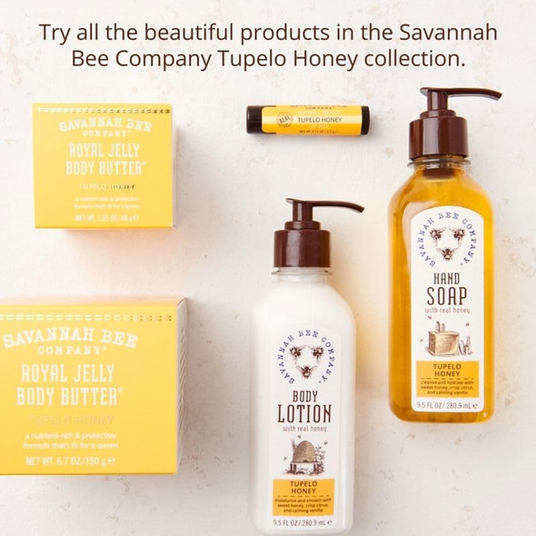 Savannah Bee Company Natural - Tupelo Honey Beeswax Lip Balm 0.15-Ounce (Pack Of 4)