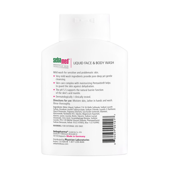 Sebamed Face And Body Wash 6.8 Fluid Ounce Bottle