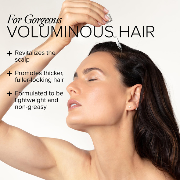 Serovital Advanced Hair Thickening Serum Maintain Natural Hair Color Scalp Support Multi Peptide Plant-Based Formula - Lightweight And Non-Greasy