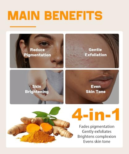 Sesamebaby Turmeric Kojic Acid Soap For Dark Spot Brighten Skin Face And Body Cleanser With Shea Butter Vitamin C Moisturizing Natural Skincare 2Pcs