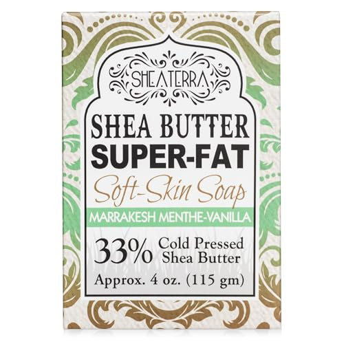 Shea Butter Super Fat Soft-Skin Soap Marrakesh Menthe Vanilla