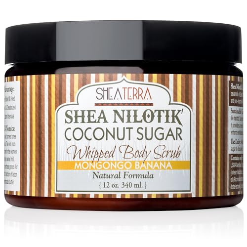 Shea Terra Whipped Body Cream Mongongo Banana - 30% Shea - All Natural 12 Ounce