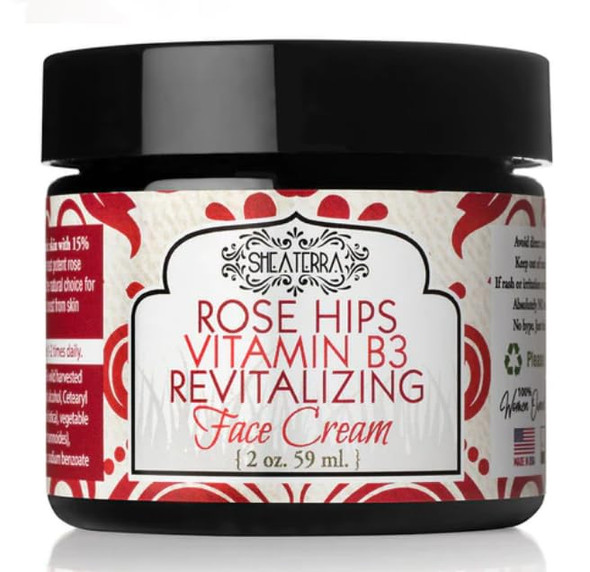 Shea Terra Rose Hips Vitamin B3 Revitalizing Face Cream 2 Ounce