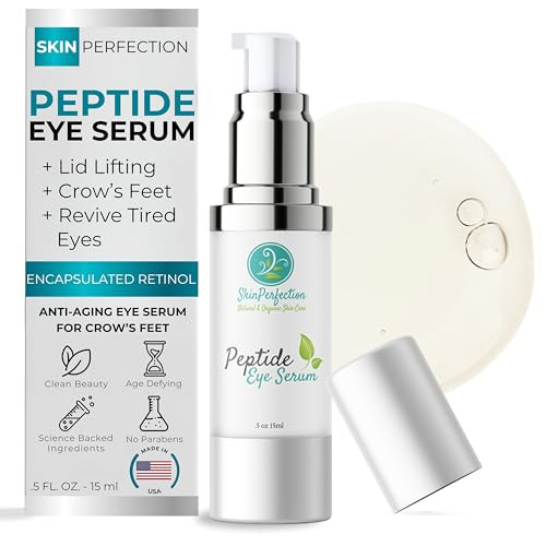 Skin Perfection Peptide Eye Serum Target Crow's Feet Lines Wrinkles Lifts Firms Youthful Contour Snap 8 Retinol Acetyl Hexapeptide 30 Inyline Antarcticine Skin Perfection