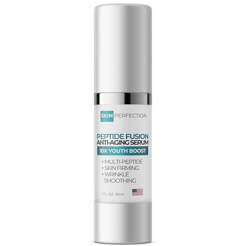 Skin Perfection Peptide Fusion Progeline Serum Anti-Aging Serum For Face Fine Lines And Wrinkles Skin Firming & Tightening Progeline Argireline Snap 8 Matrixyl Syn-Ake Collagen 1 Oz
