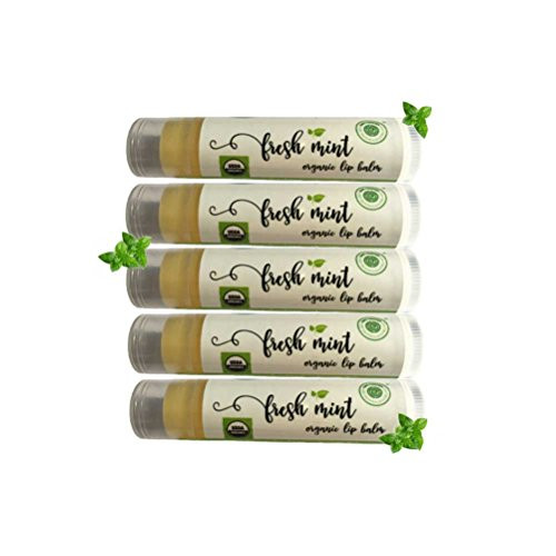 Skin Perfection Organic Skin Care Kits Lip Balms Fresh Mint Usda Organic Nontoxic Chapstick And Paraben- 5 Pack