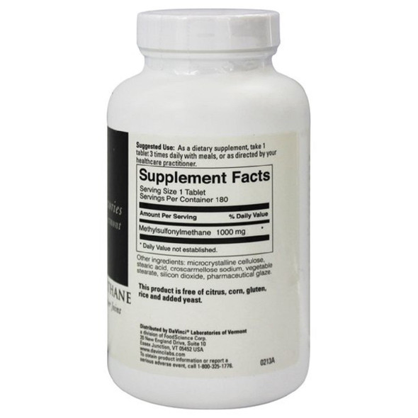 DaVinci Labs Methylsulfonylmethane 180 Tablets