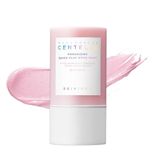 Skin1004 Poremizing Quick Clay Stick Mask Face Mask Skincare For Pore Minimizing Facial Clay Mask With Centella Pore Minimizer For Sebum Control Pink Mud Mask Korean Skin Care 0.95 Oz / 27G