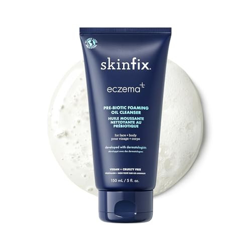 Skinfix Pre-Biotic Face + Body Foaming Oil Cleanser - 5 Fl Oz - Hydrates Calms With Colloidal Oatmeal Triple Lipid Complex & Coconut - Accepted By The National Eczema Association - Cruelty