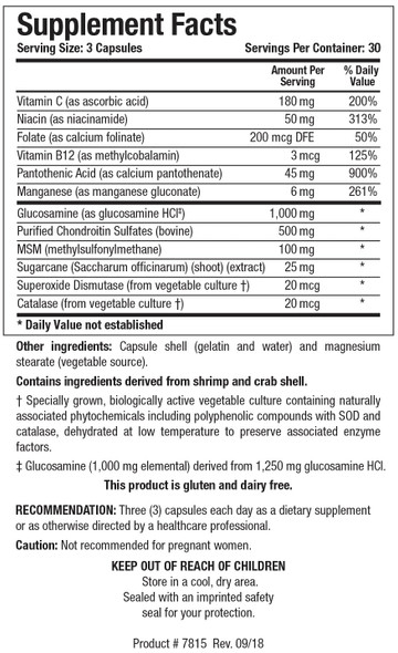 Biotics Research Chondrosamine Plus 90 Capsules