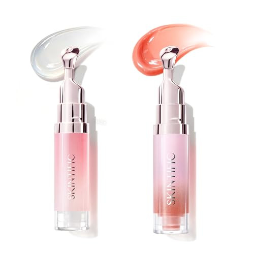 Skintific Peptide Brightening Lip Serum 00 Clear & 05 Peach Rose