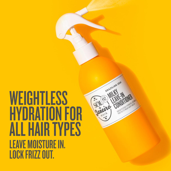Sol De Janeiro Brazilian Milky Leave-In Conditioner Fights Frizz Detangles Heat Protection Spray For Hair