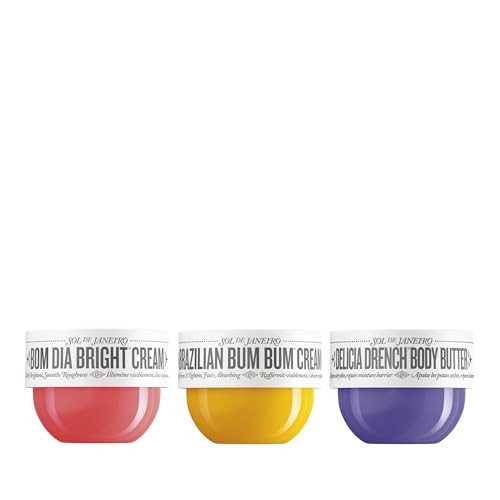 Sol De Janeiro Body Cream Trio Visibly Tightening Brightening & Moisturizing Bundle Exclusive