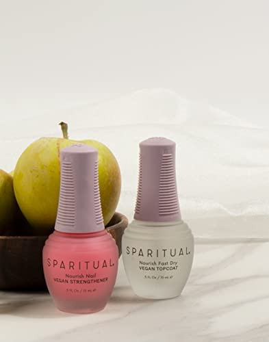 Sparitual Nourish Fast Dry Topcoat Vegan Quick Dry Top Coat Formula To Reduce Dry Time And Protect Nail Polish 0.5 Fl Oz