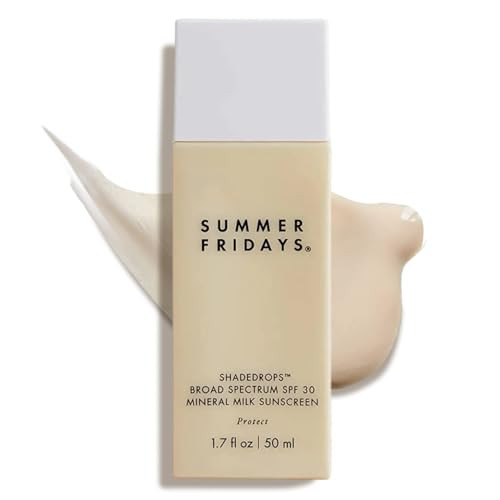 Summer Fridays Shadedrops Broad Spectrum Spf 30 - Daily Tinted Sunscreen For Face - Lightweight Hydrating Milky Mineral Sunscreen With Zinc Oxide - Essential Sun Care Gifts (1.7 Fl Oz)