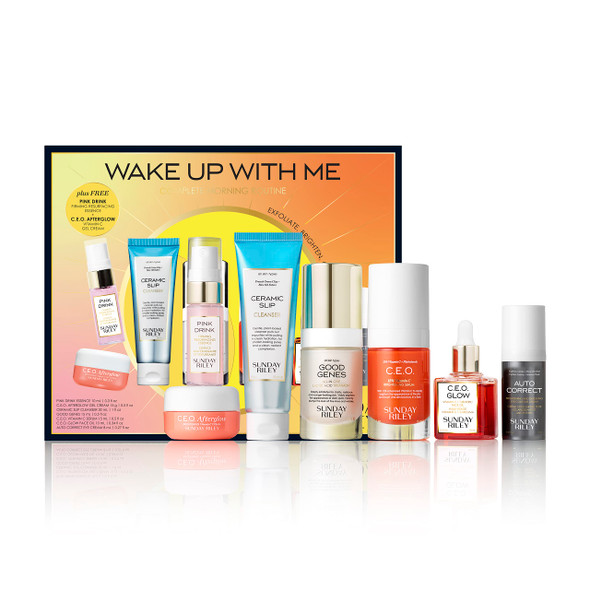 Sunday Riley Wake Up With Me Complete Brightening Morning Skincare Set