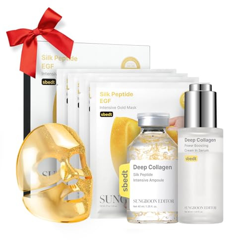 Sungboon Editor Silk Peptide Egf Intensive Gold Overnight Mask Collagen Silk Peptide Intensive Ampoule & Deep Collagen Serum Gifts Of Women
