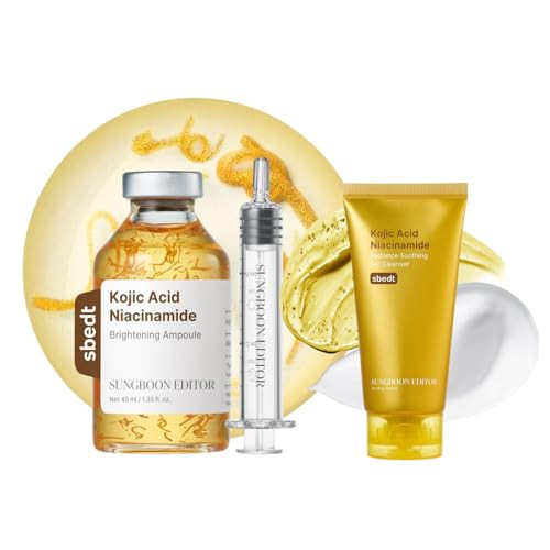 Sungboon Editor Kojic Acid Niacinamide Brightening Ampoule Kojic Turmeric Brightening Cleanser