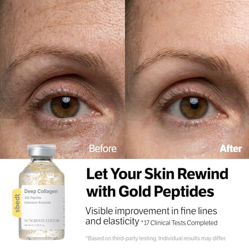 Sungboon Editor Ultimate Full Face Firm-Looking/Plump-Looking Silk Peptides Egf Set Deep Collagen Silk Peptide Intensive Ampoule & Silk Peptides Egf Toner & Cream & Eye Cream Korean Skincare