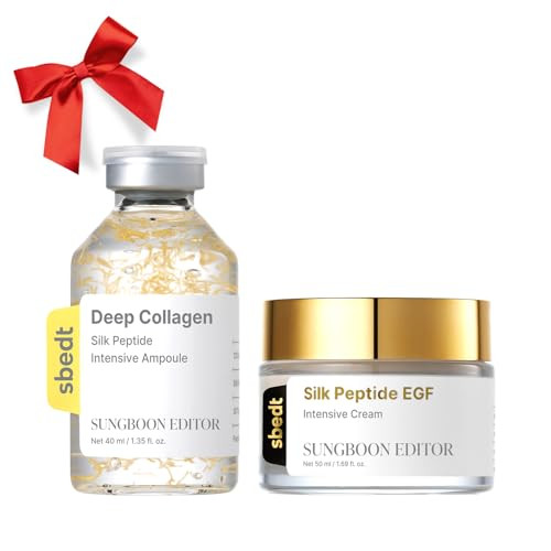 Sungboon Editor Fine Line Care Firm-Looking & Plump-Looking Duo Deep Collagen Silk Peptide Intensive Ampoule & Egf Intensive Cream