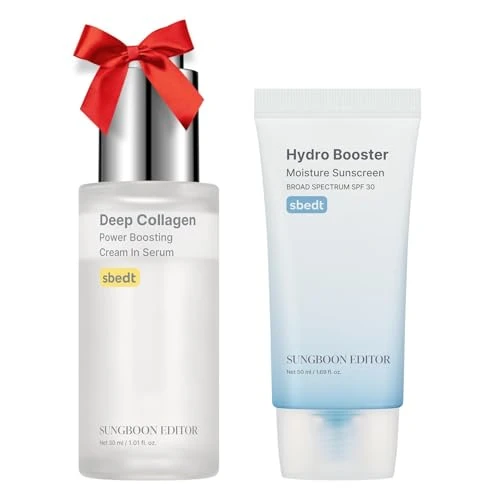 Sungboon Editor Deep Collagen Hydrating Duo: Deep Collagen Power Boosting Cream In Serum & Hydro Booster Moisture Sunscreen Volufiline Serum Face Sunscreen Korean Skin Care
