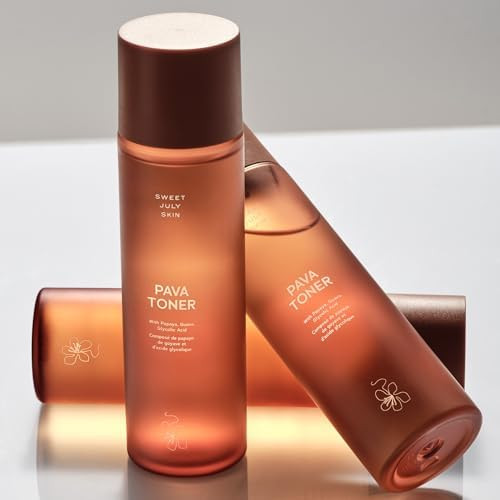 Sweet July Skin Pava Toner Skin Resurfarcing Hydrating Daily Facial Toner All Skin Types Glycolic Acid Papaya & Guava Extracts Vegan Clean 5.1 Fl Oz