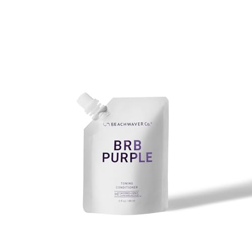 The Beachwaver Co. Brb Blonde Purple Conditioner - Travel Size (3 Oz) Anti-Brass Toning Conditioner W/Hix Vegan Bond Multipliers Moisturizing Sulfate- Formula For Blonde & Grey Hair