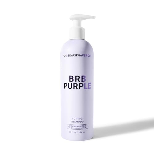 The Beachwaver Co. Brb Blonde Purple Shampoo - Full Size (12 Oz) Anti-Brass Toning Conditioner W/Hix Vegan Bond Multipliers Moisturizing Sulfate- Formula For Blonde & Grey Hair