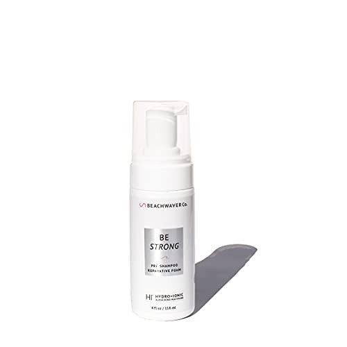 The Beachwaver Co. Haircare Be Strong Pre-Shampoo Foam - Full Size (4 Oz) Pre-Wash Hair Treatment Infused With Coconut And Shea Repairs Damage With Hix Vegan Bond Multipliers