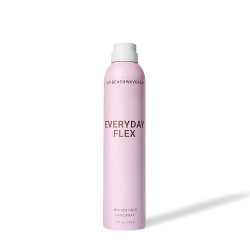 The Beachwaver Co. Everyday Flex Medium-Hold Hairspray - Full Size (8.4 Oz) Flexible Long-Lasting Medium Hold - Reduces Frizz & Adds Shine Brazilian Berry Fragrance