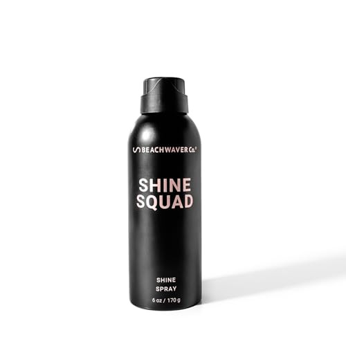 The Beachwaver Co. Shine Squad Shine Spray - Full Size (6 Oz) Lightweight Glossy Finishing Spray For Hair W/Hix Vegan Bond Multipliers Post-Styling Mist - Smooth Finish & No Frizz