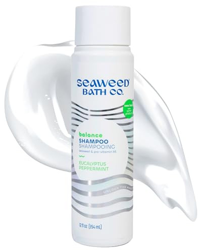 The Seaweed Bath Co. Seaweed Bath Co. Balance Shampoo - Eucalyptus Peppermint - Hydrating Daily Shampoo With Vitamin E Argan Oil Coconut Oil - For Normal To Oily Hair 12 Oz