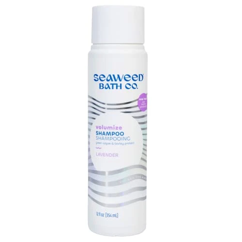 The Seaweed Bath Co. Seaweed Bath Co. Volumize Shampoo Lavender Scent 12 Ounce Sustainably Harvested Seaweed Green Algae Barley Protein For Normal To Fine Hair