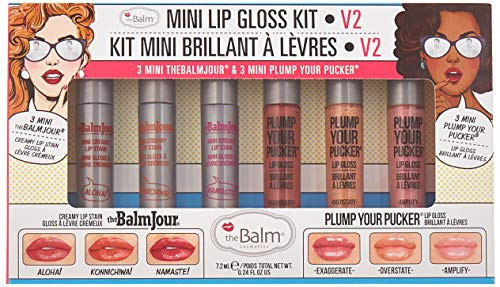 Thebalm Mini Lip Gloss Kit Vol 2 Ultra-Moisturizing Lightweight Hydrating Set Of 6