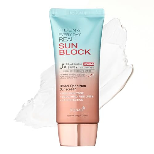 Tibena Everyday Real Mineral Sunscreen Spf 37 Lightweight Korean Sunblock For Face & Neck No White Cast Broad-Spectrum Uva/Uvb Protection Calming & Non-Greasy 60G