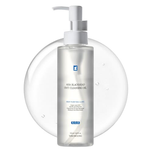Tosowoong Aha Blackhead Out Cleansing Oil Jojoba Oil Makeup Remover Blackhead & Pore Cleaner Gentle Face Cleanser Korean Skincare 150Ml 5.07 Fl. Oz