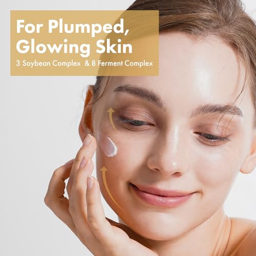 Tosowoong Glow Bean Face Cream 63844Ppm Soybean Ferment Extract Korean Skincare For Glass Skin Moisturizer Relief Smooth Nourished Skin Anti-Aging Hydrating K Beauty 50 Ml / 1.69 Fl. Oz