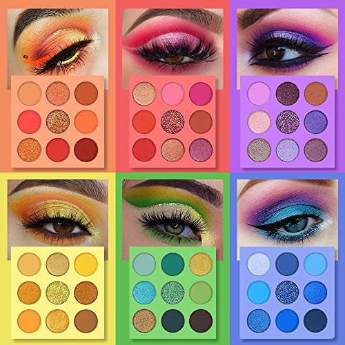 Ucanbe 54 Colors Splashy Candies Eyeshadow Palette Highly Pigmented Matte Shimmer Soft Creamy Glitter Rainbow Bright Powder Eye Shadow Blendable Waterproof Long Lasting Makeup Pallet