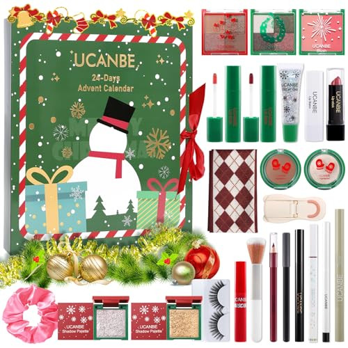 Ucanbe Makeup Advent Calendar For Women Teens Girls 24 Piece Christmas Holiday Sets Beauty & Cosmetic Surprises Countdown