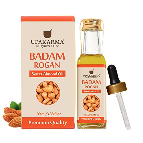 Upakarma Pure And 100% Natural Cold Pressed Sweet Almond Badam Rogan Oil) 100 Ml (Pack Of 1)