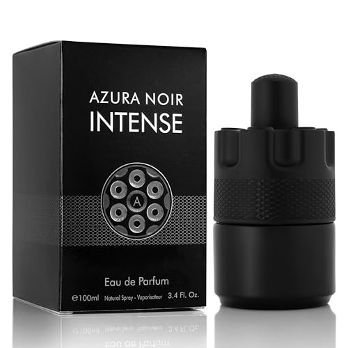 Urban Collection Azura Noir Intense Eau De Parfum For Men 3.4 Fl Oz Cardamom & Earthy Notes Bourbon Vanilla Base Long Lasting Elegant 100Ml Bottle Of Paraben Vegan & Cruelty-