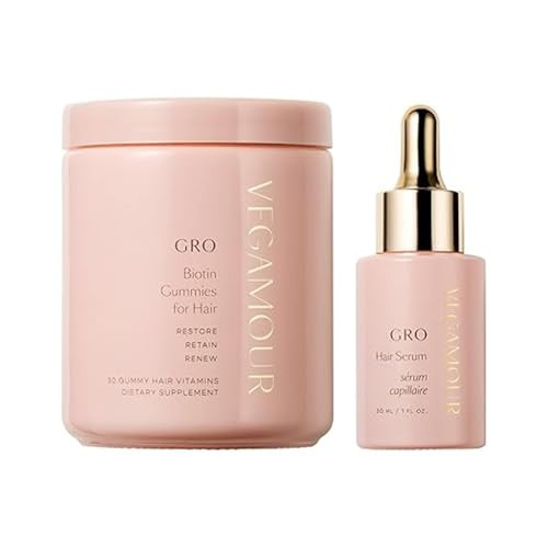 Vegamour Gro More Kit With Serum + Gummies For Healthy Volumized Looking Hair
