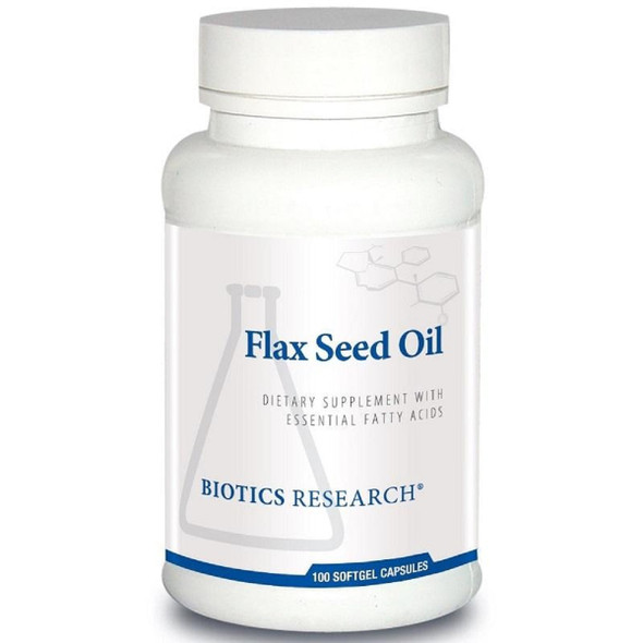 Biotics Research Flax Seed Oil Caps 100 Capsules